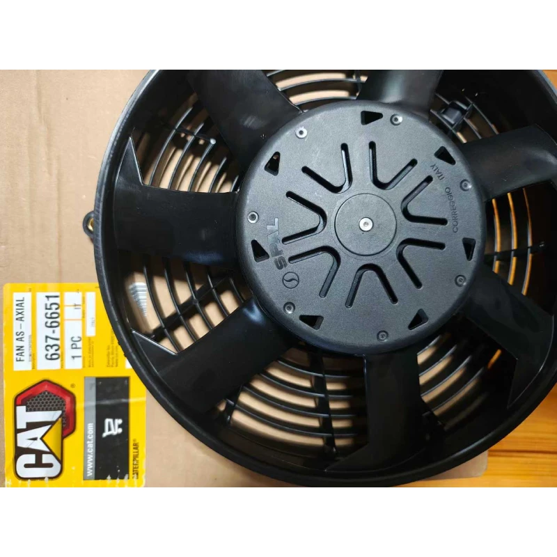 cat 637 6651 axial suction fan with aerodynamic blades and sealed motor