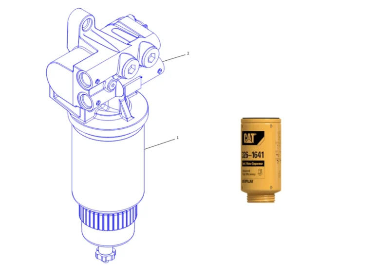 caterpillar 326 1641 advanced efficiency fuel water separator