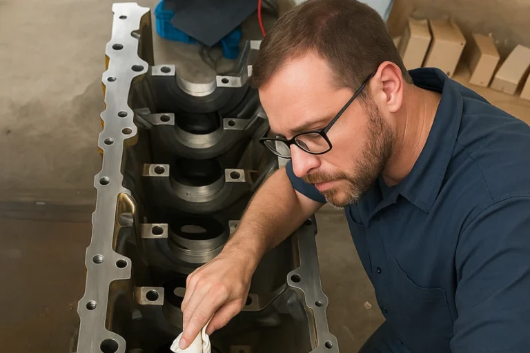 clearning the c15 cylinder block
